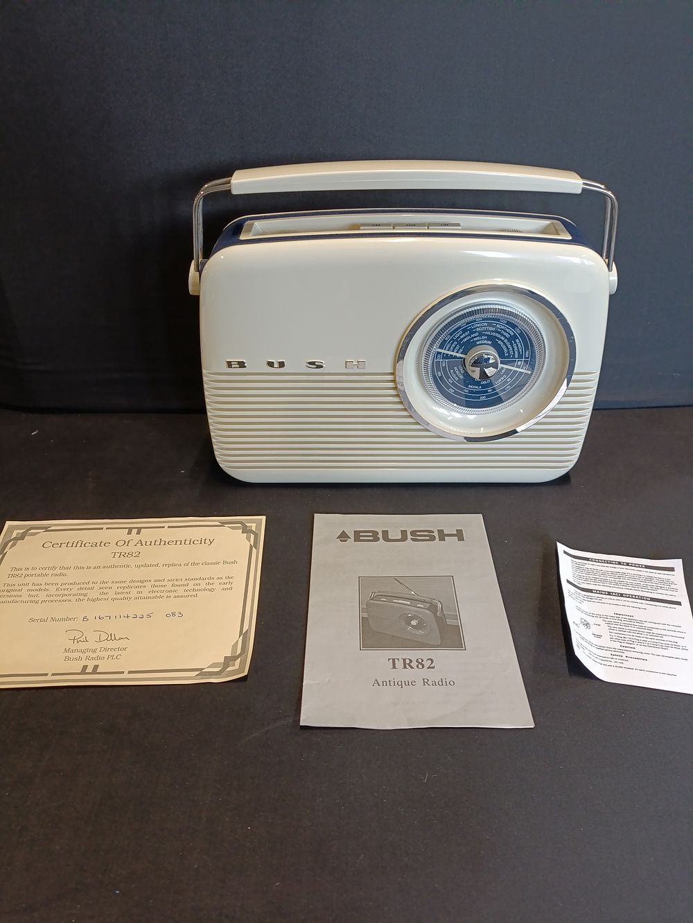 Lot 338: Bush TR82 radio tested for power