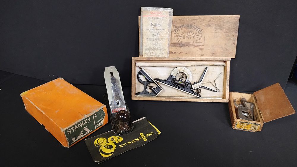 Lot 459: Vintage Moore & Wright Combination Square with enclosed...
