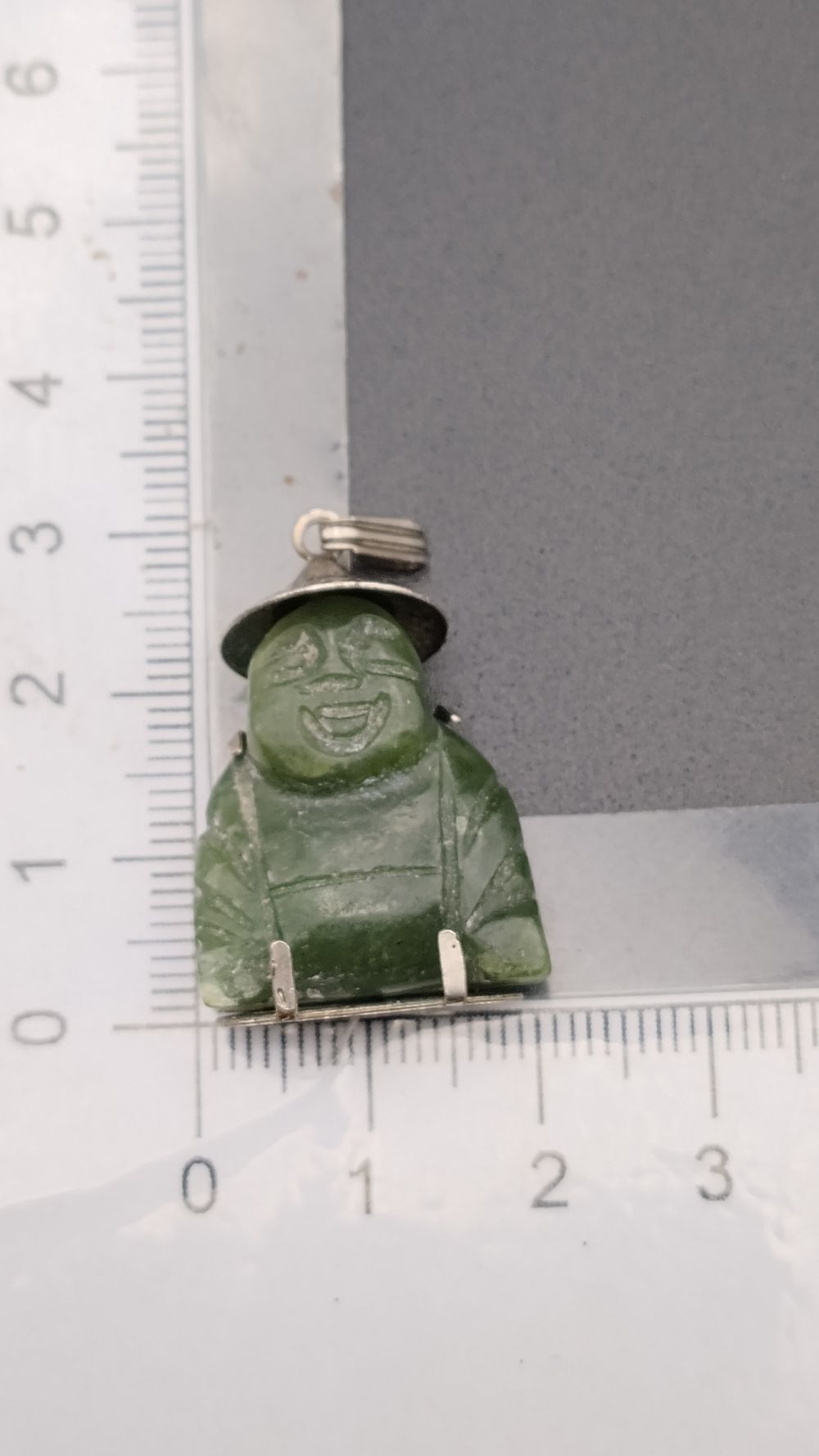 Lot 516: 1970's Jade Jadeite Buddha Pendant Necklace Charm and...
