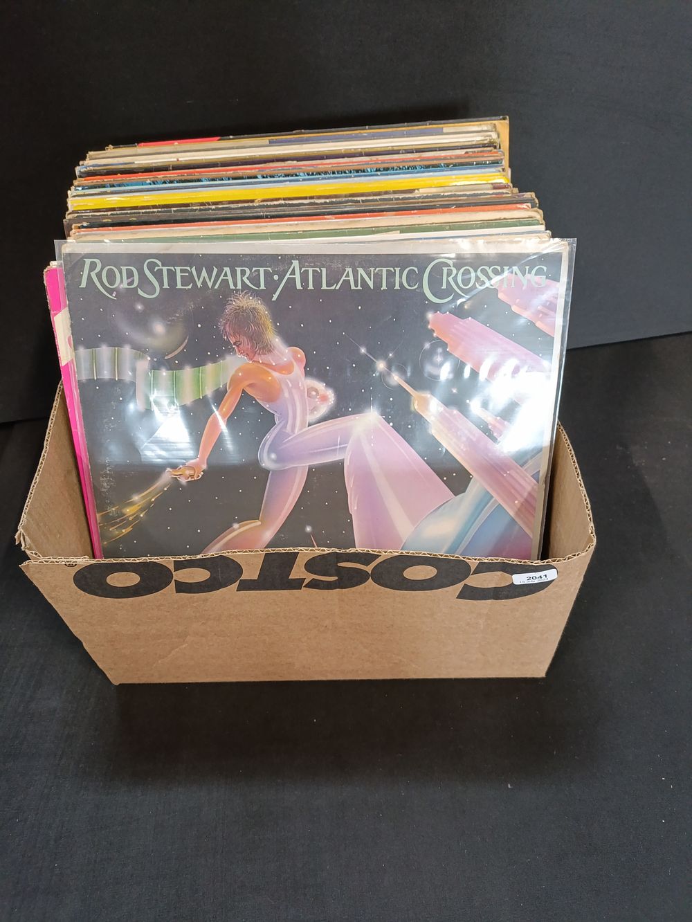 Lot 60: Box of approximately 50 mixed genre LP vinyl...