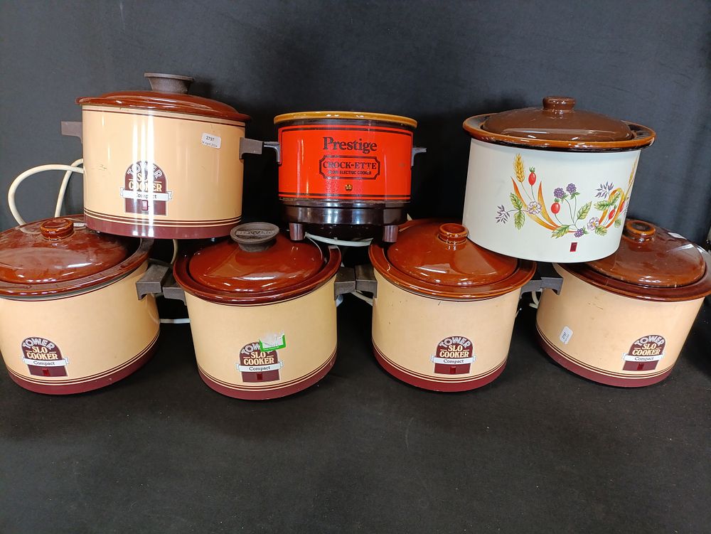 Lot 91: Selection of 7 Slow cookers including 5 by...