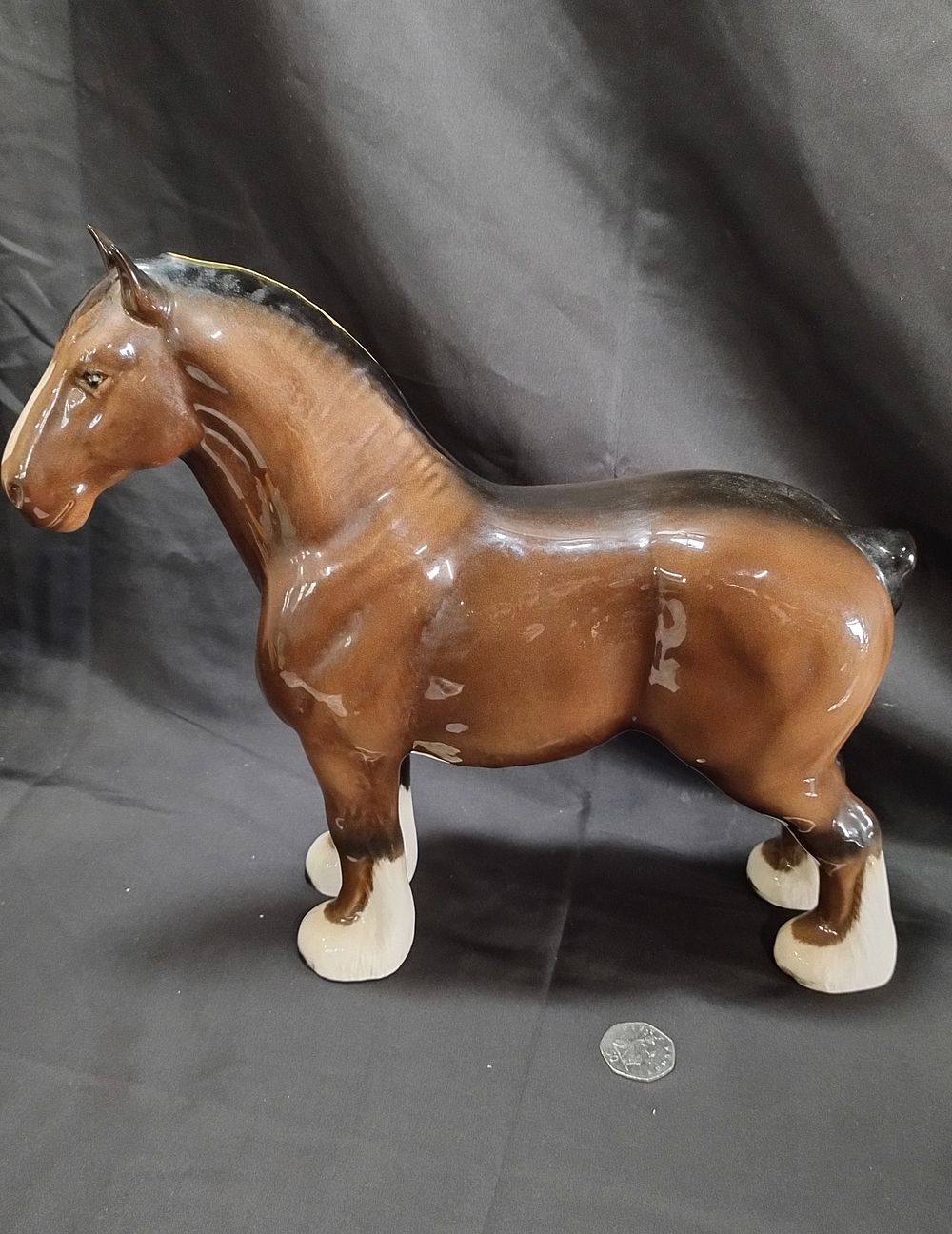 Lot 141: Beswick Burnham Beauty horse measures approx H 36...