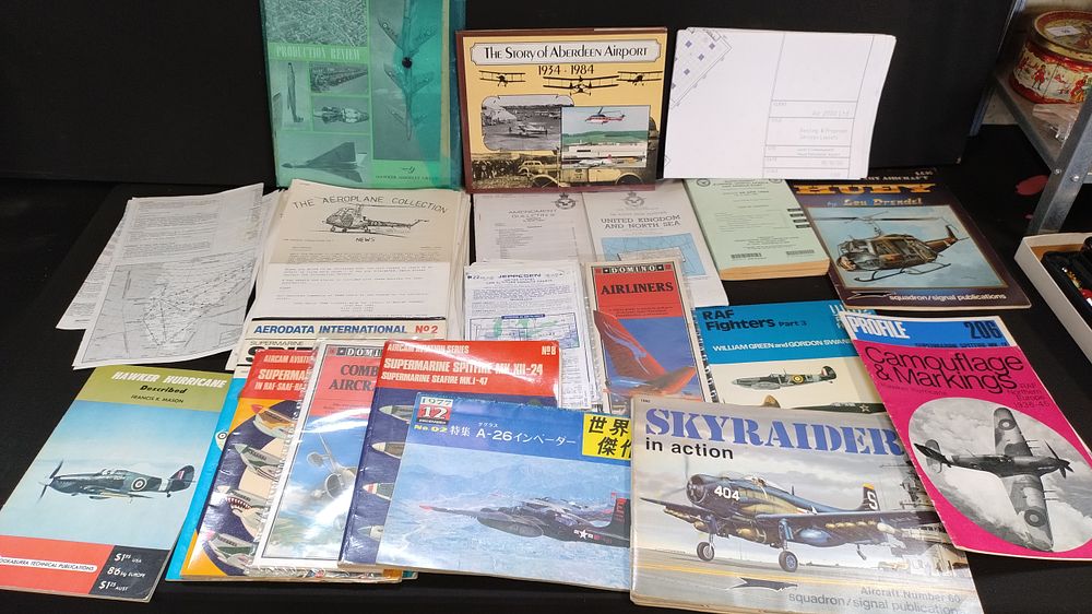 Lot 155: Various flight plans 1990, & various aircraft brochures...
