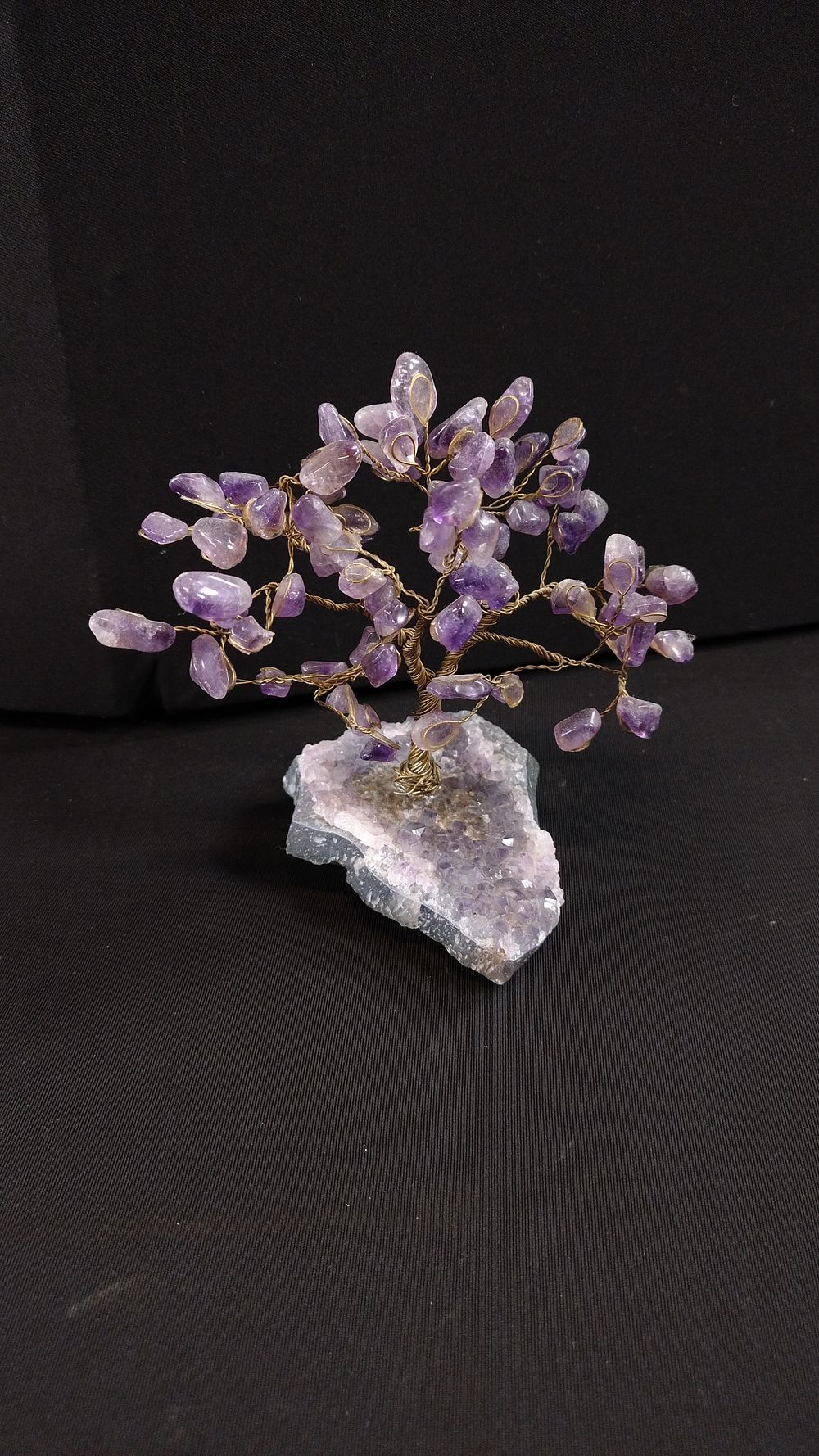 Lot 312: Amethyst gem tree on an amethyst base and...