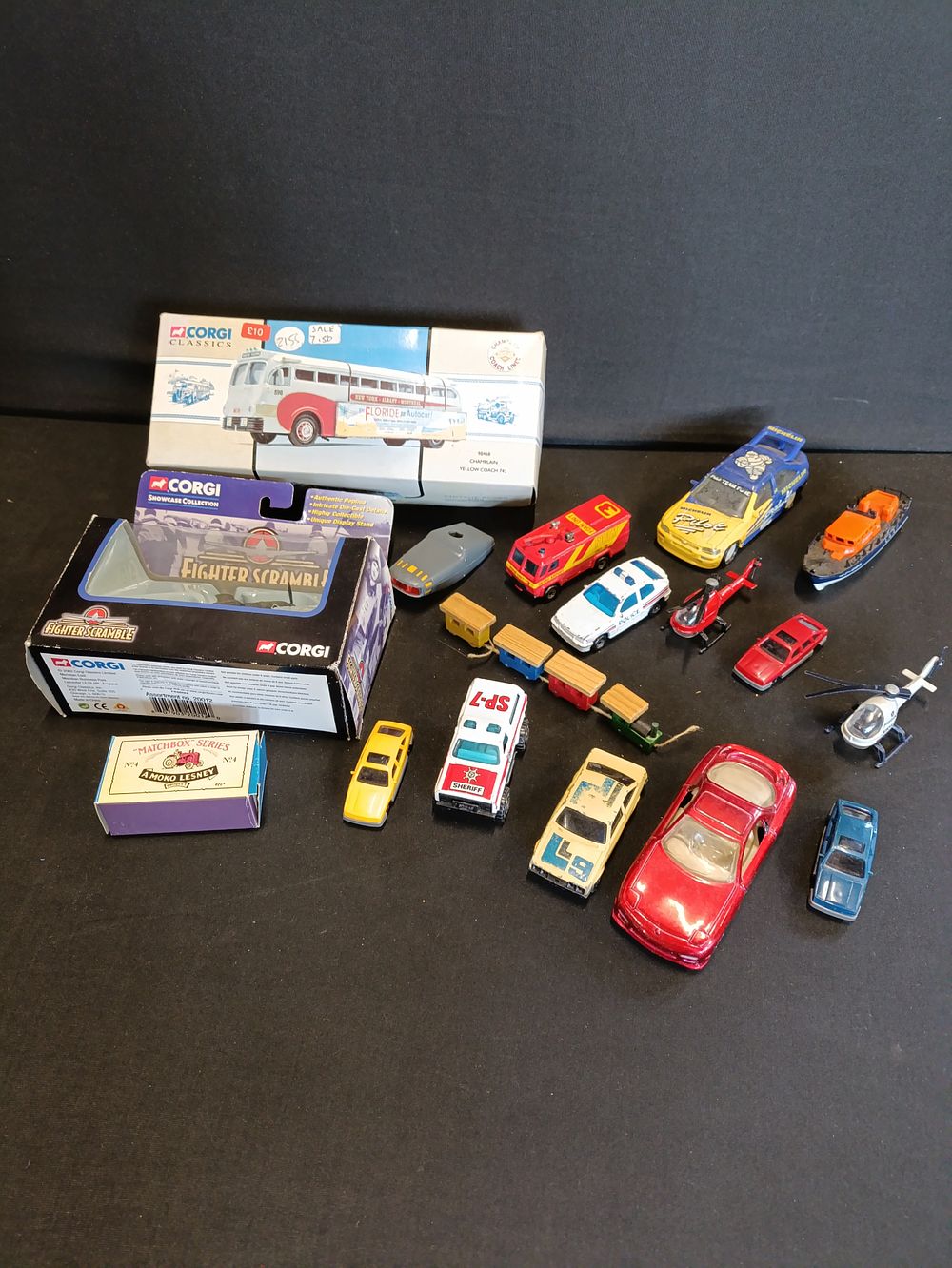 Lot 330: Collection of vintage toy vehicles including Corgi, Matchbox,...