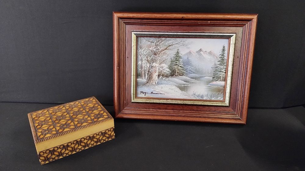 Lot 411: Beautiful Roger Brown oil painting measures approximately 25...