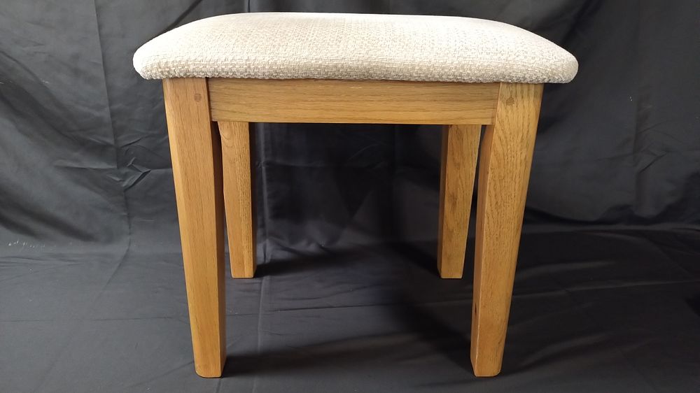 Lot 362: Padded stool measures approx H 42 x W...