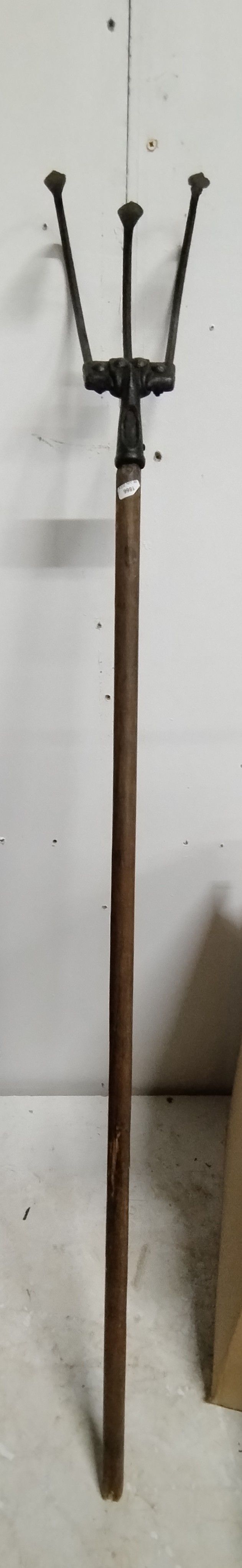Lot 456: Vintage Long Handle 3 Prong Claw Hoe Cultivator