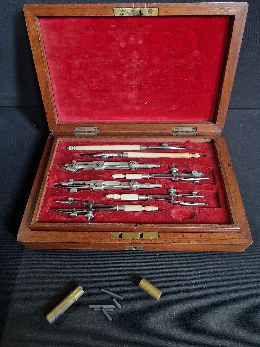Lot 155: Vintage Draughtmans Set in Wooden Case.