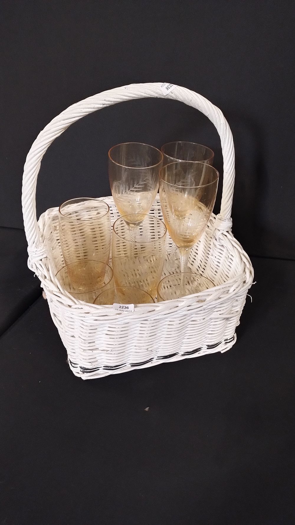 Lot 205: 8 glasses 2 highball, 3 wine and 3...