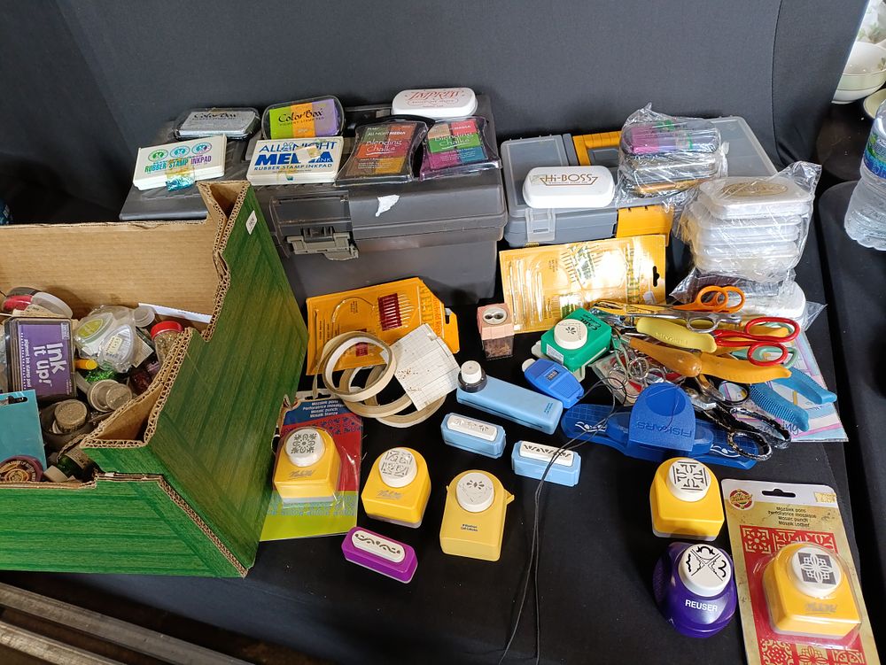 Lot 223: Large selection of craft products along with two...