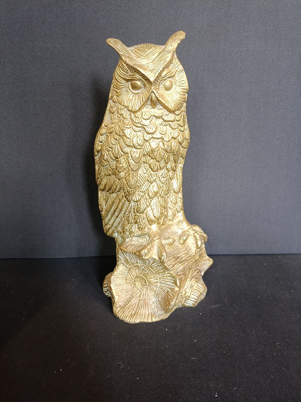 Lot 51: Brass owl, approximately 25.5cm tall