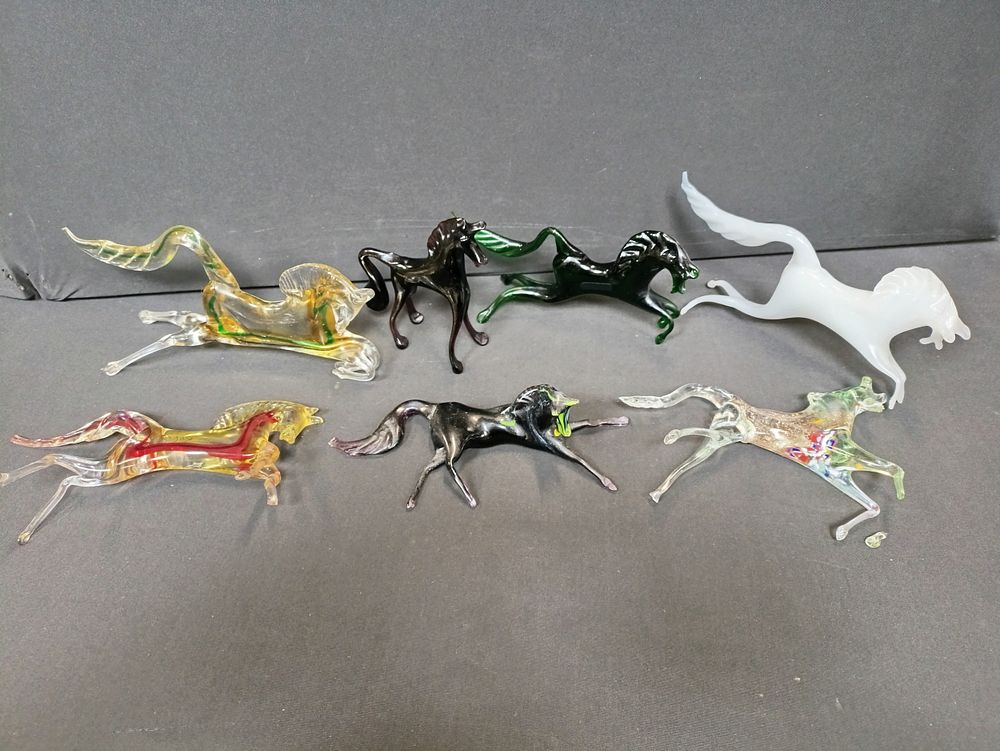 Lot 83: Collection of Murano and Murano style glass horses...
