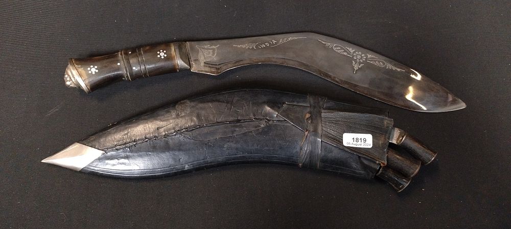 Lot 155: Souvenir Kukri Knife with 30 cm single edged...