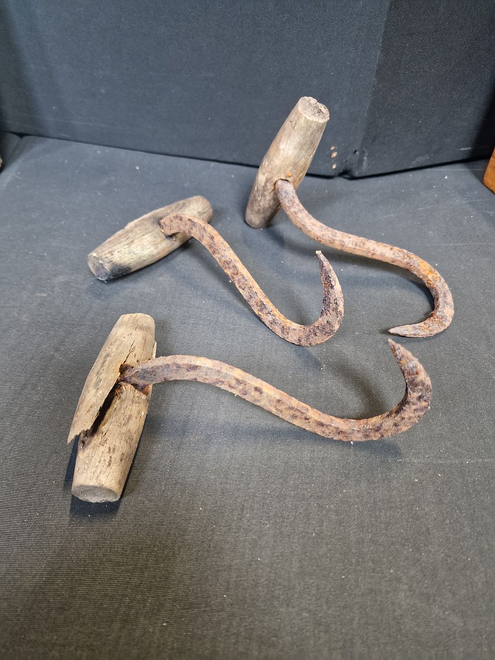 Lot 238: Three Vintage Hay Bale Hooks. Approx. 17cm Length