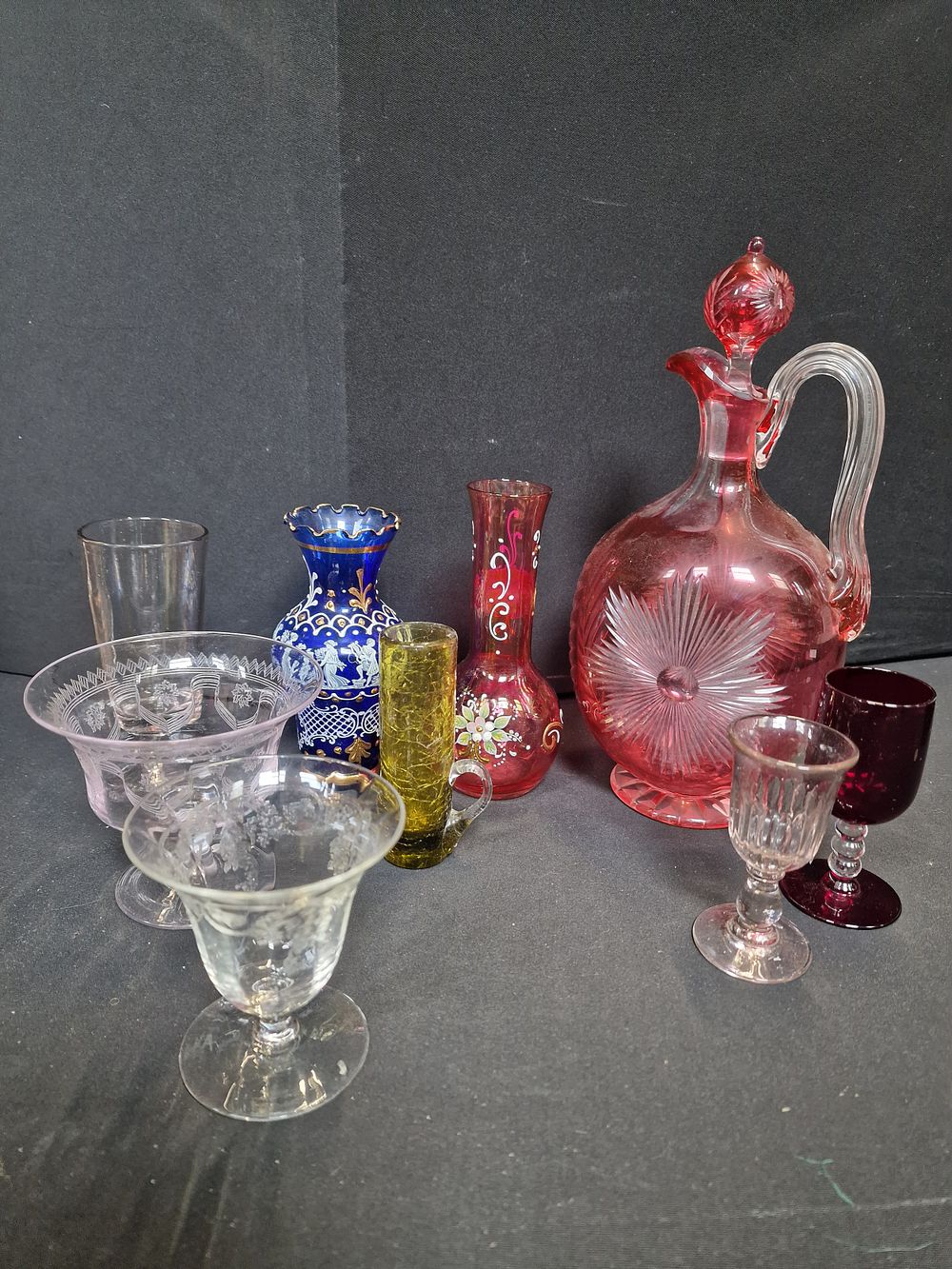 Lot 245: Selection of Vintage Glass Ware Items
