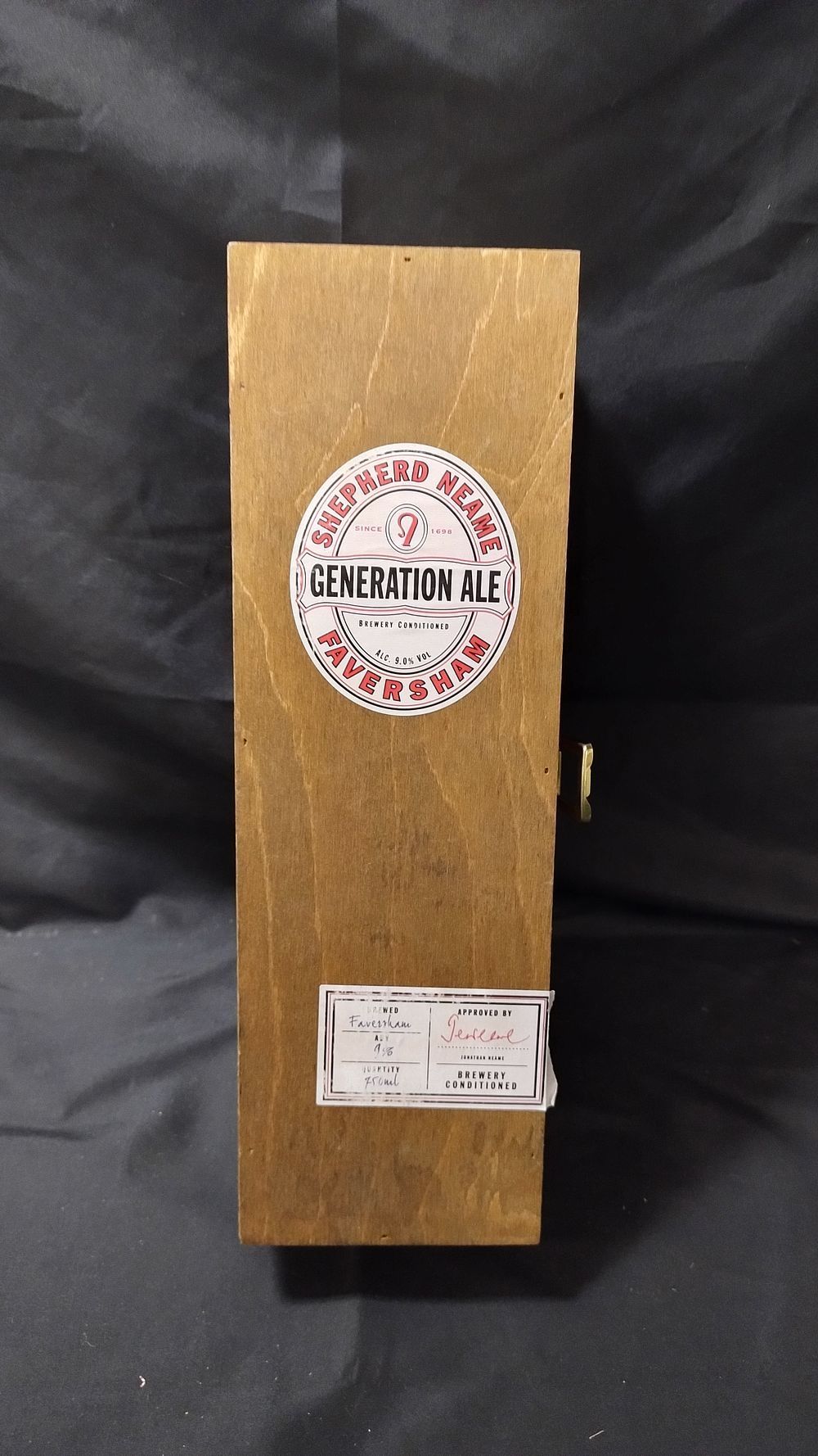 Lot 419: Empty Generation Ale wooden box with lock