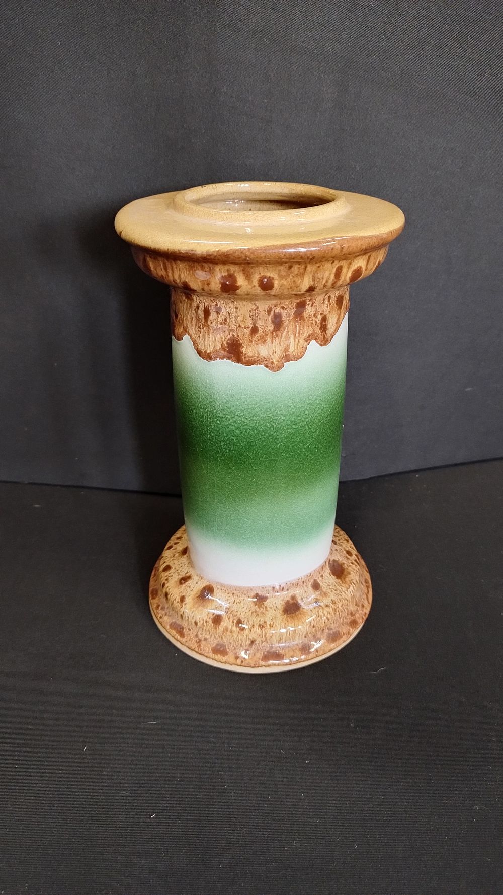 Lot 453: Vintage European two tone vase. Measures approx H...