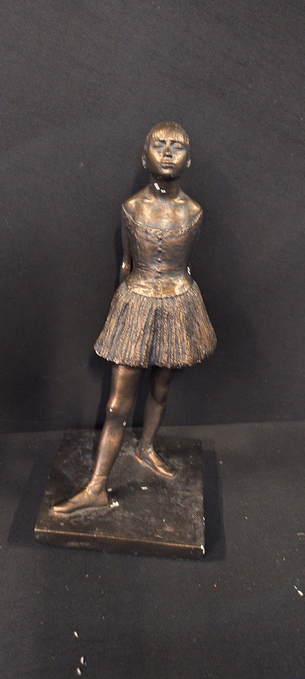 Lot 483: Bronze coloured plaster of a young ballerina by...