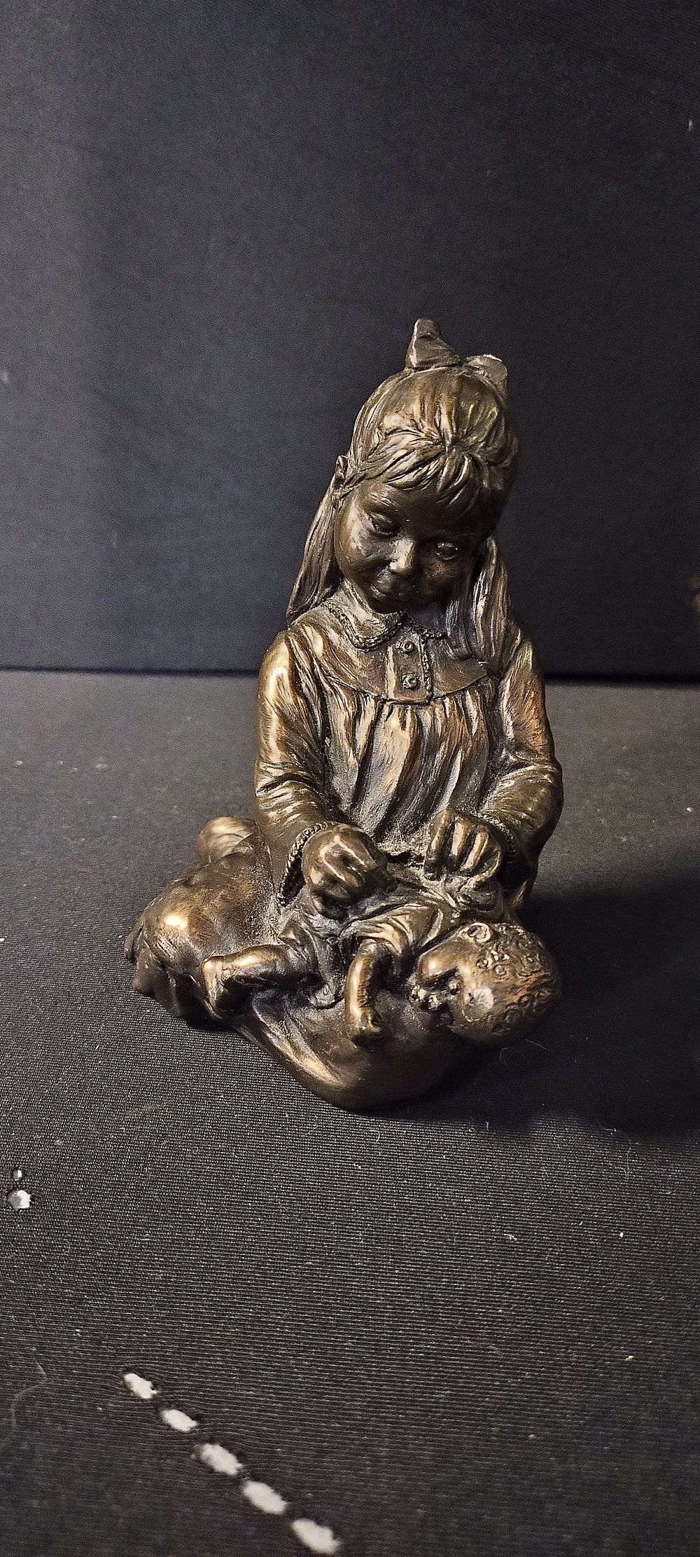 Lot 485: Composite figurine of a little girl with a...