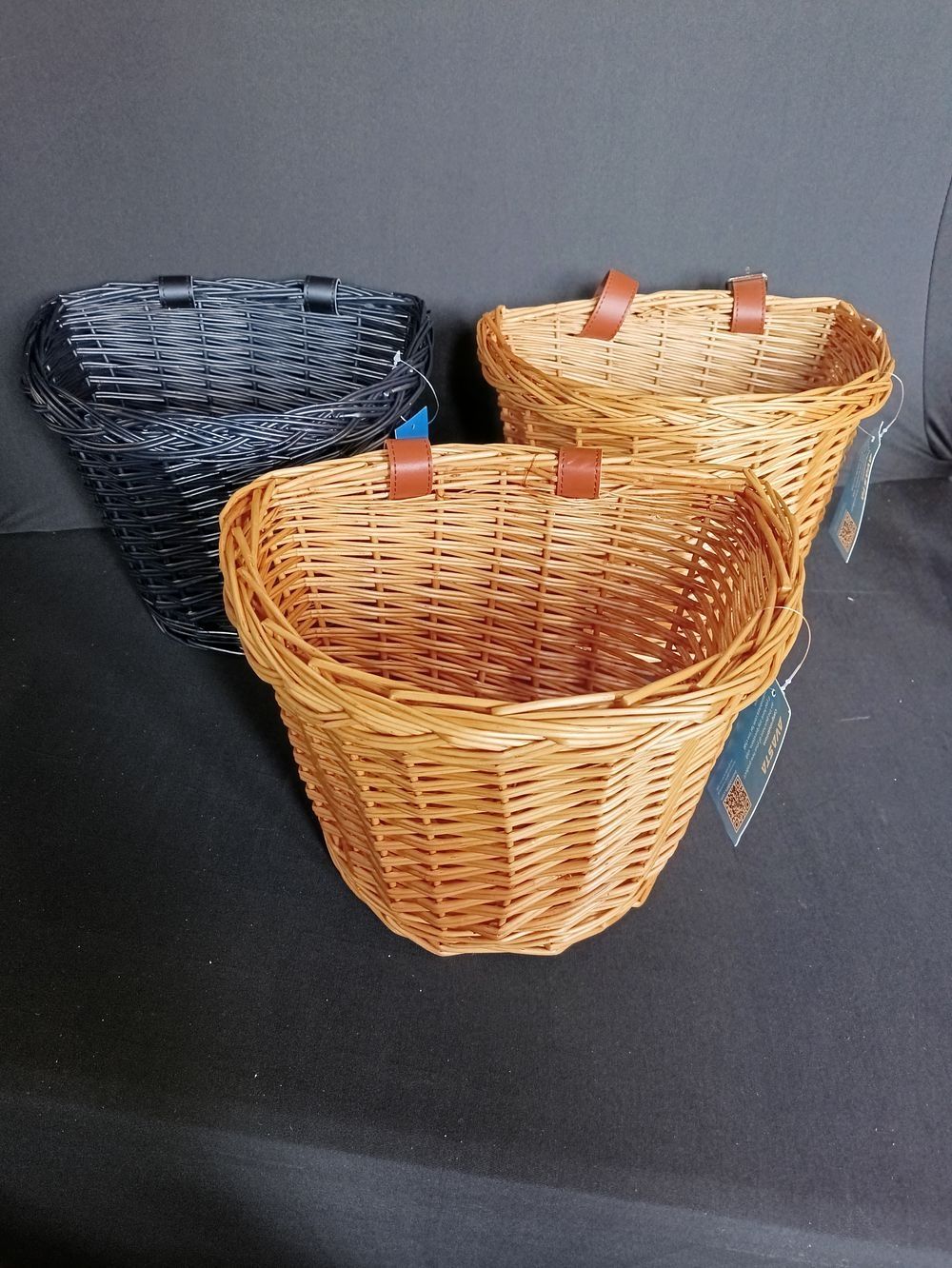 Lot 497: Three Avasta wicker bicycle/hanging baskets
