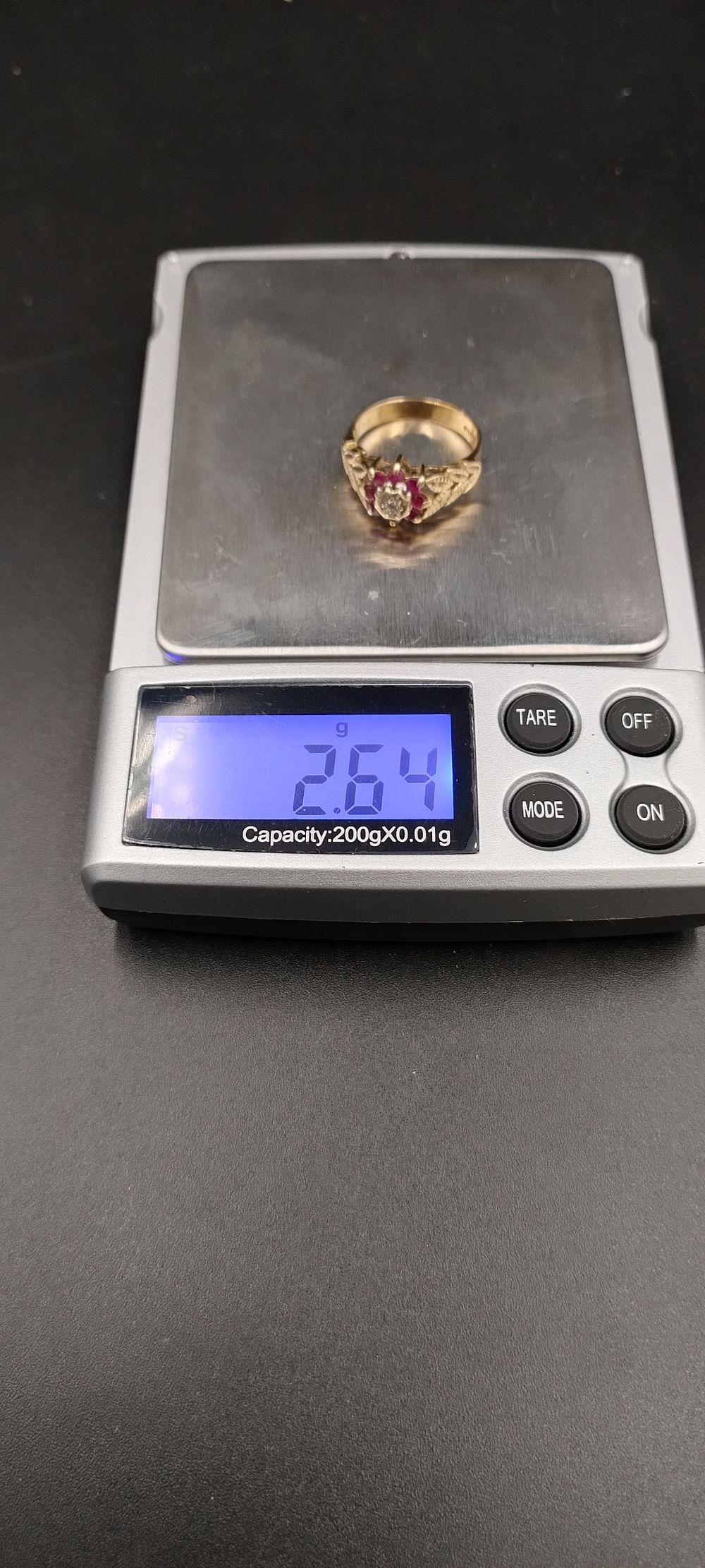 Lot 509: Beautiful Hallmarked 9 ct gold ruby and diamond...