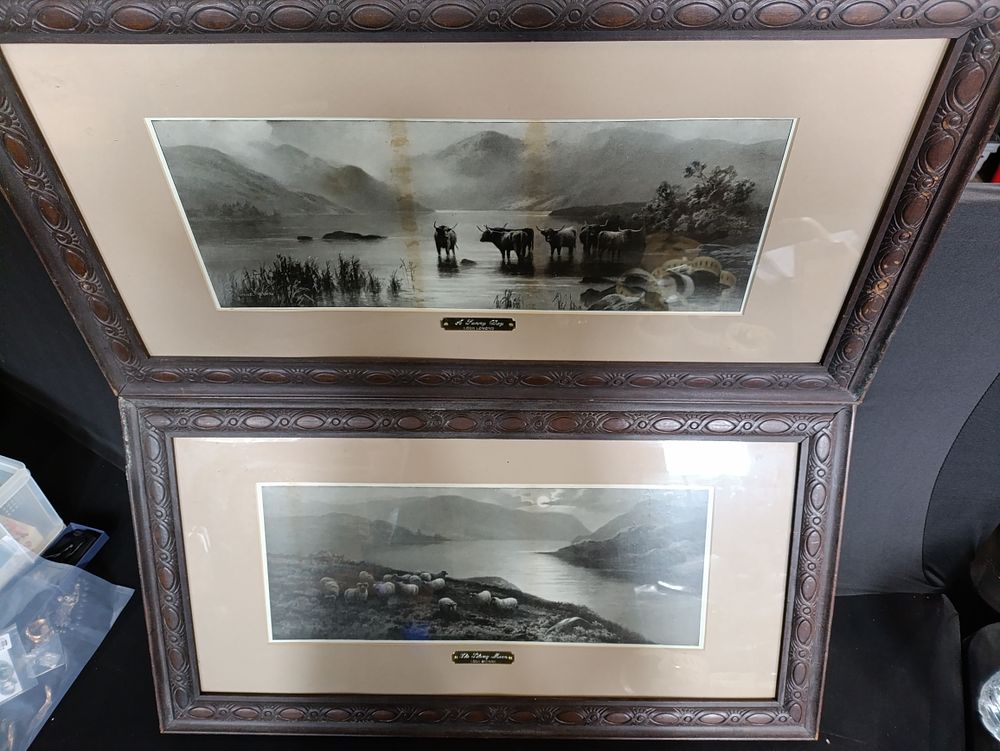 Lot 75: 2 black and white prints of Loch Lomond...