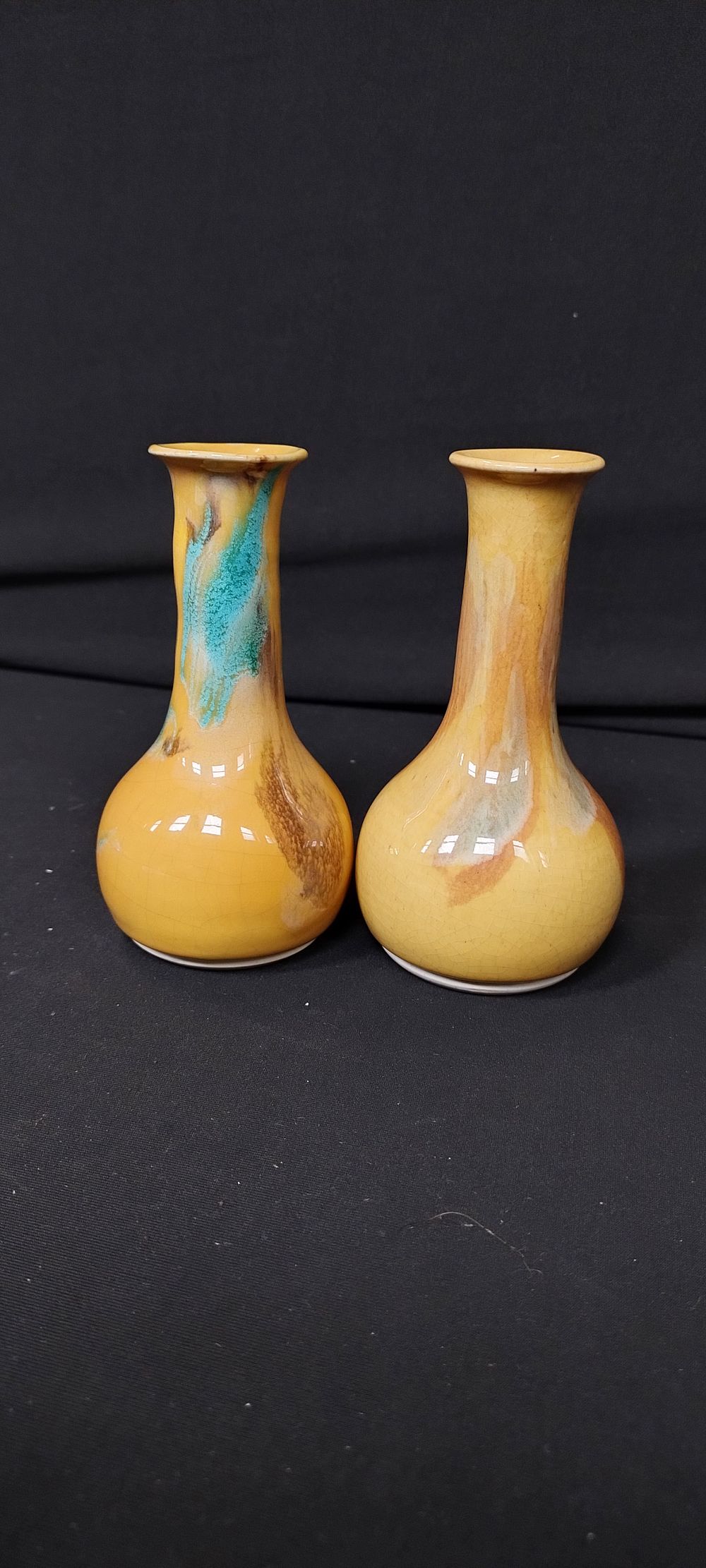 Lot 138: Two small single flower vases measures approx H...