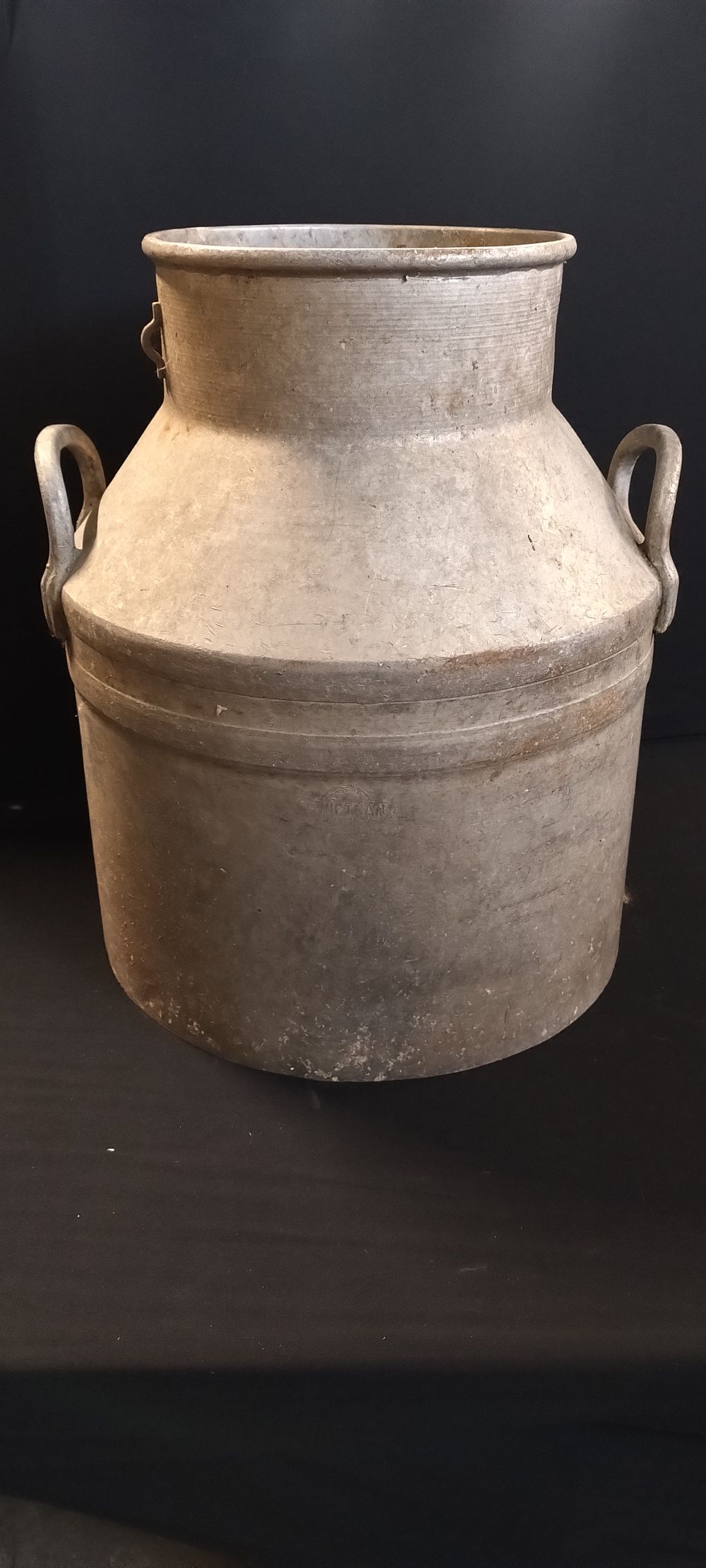 Lot 228:  Upper Half of a galvanised milk churn. Measures...