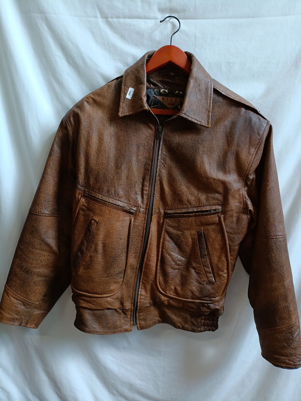 Lot 325: Size S, Milan leatherwear mens brown leather jacket