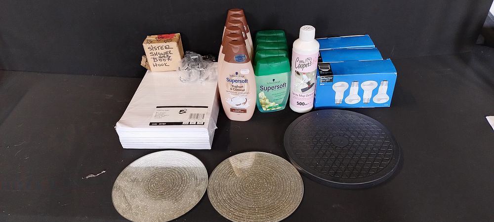 Lot 147: Mixed items of memo pads, reflector 60w bulbs,...