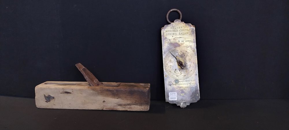 Lot 187: Two items one is a vintage brass Salter's...