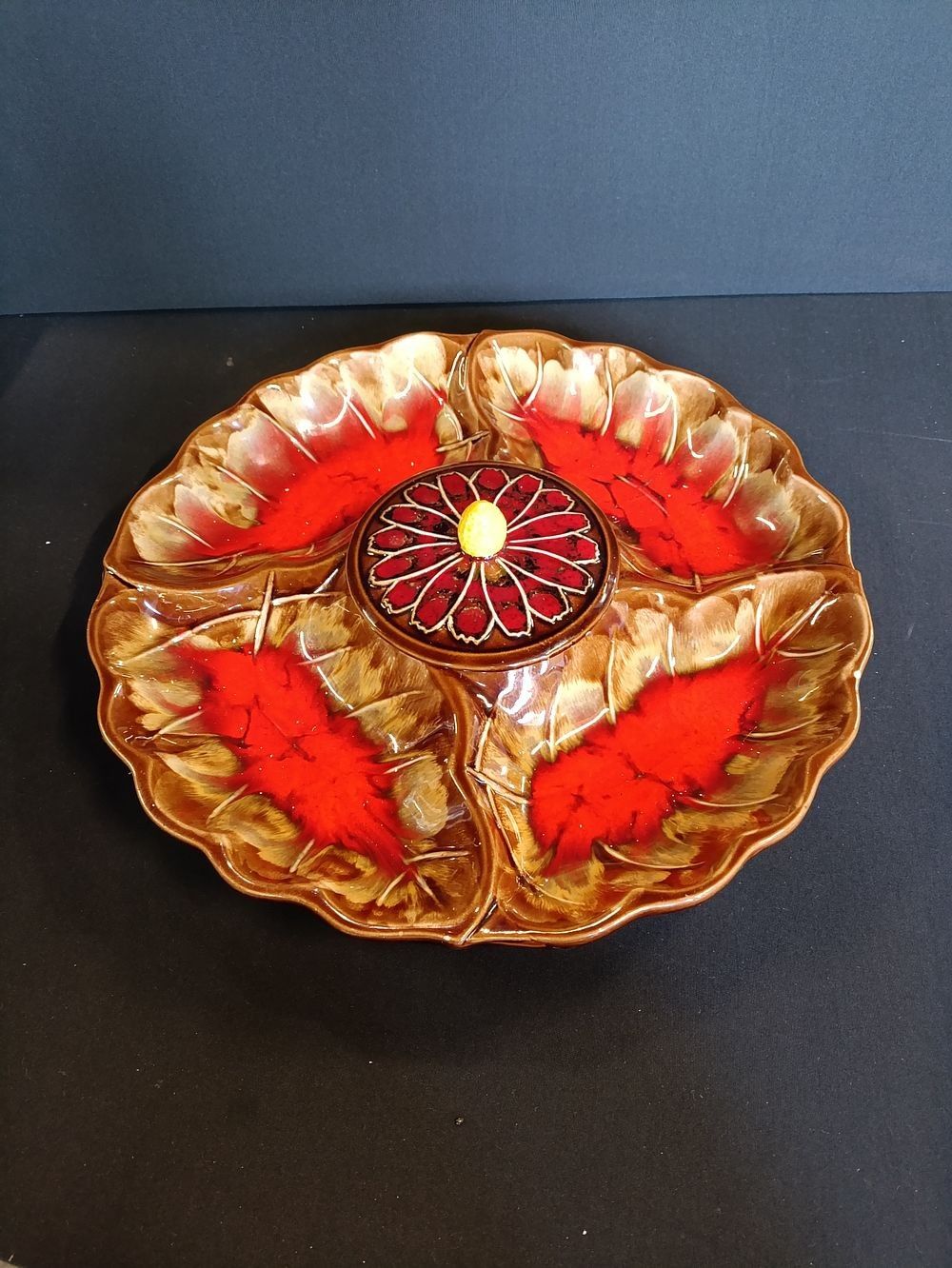Lot 210: Vintage 4 section serving dish with centre compartment...