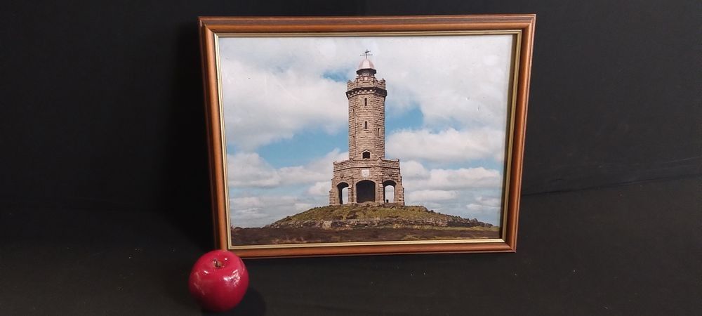 Lot 213: Framed picture of Darwen Tower measures approx H...
