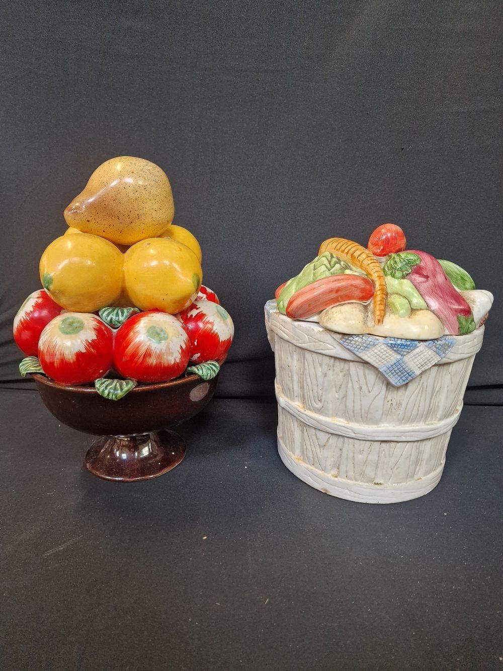 Lot 217: Ceramic Fruit Bowl and Fruit Canister