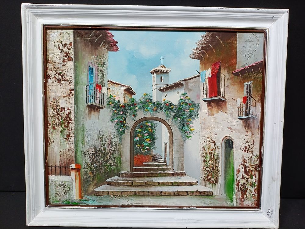 Lot 274: Oil and Acrylic on canvas of a Venetian...