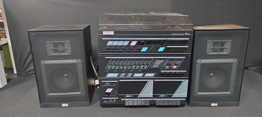 Lot 355: Amstrad Fidelity stereo system with turntable. Model No...