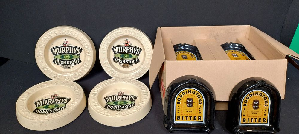 Lot 240: 2 X boxes of 4 boddingtons bitter ashtrays...