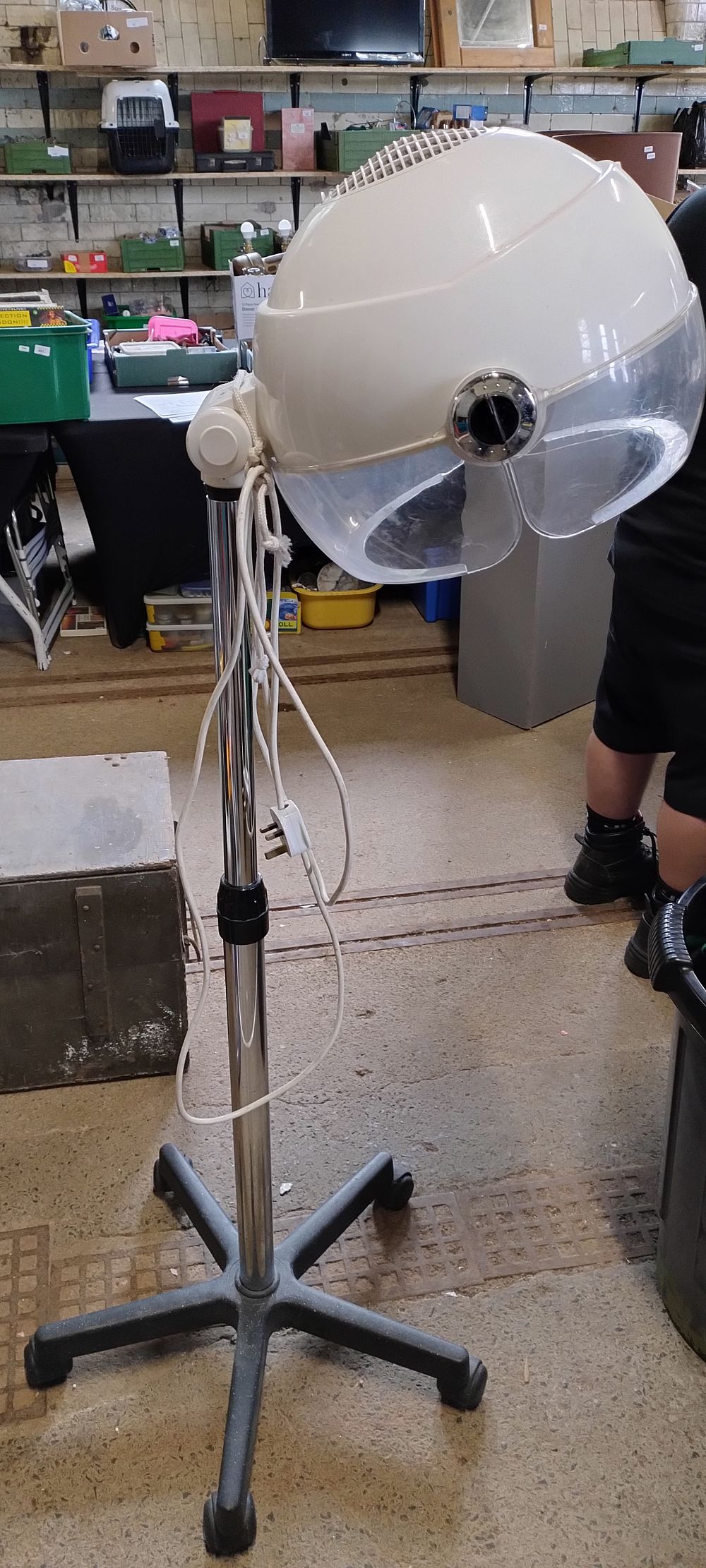 Lot 242: Bayliss Height adjustable hooded hairdryer on wheels. Tested...