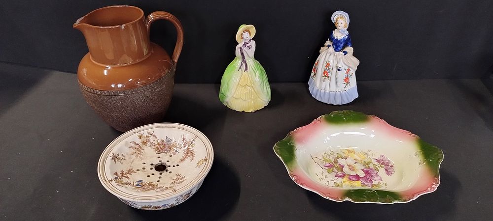 Lot 304: Mixed lot including, Antique salad dish by AB&Co...