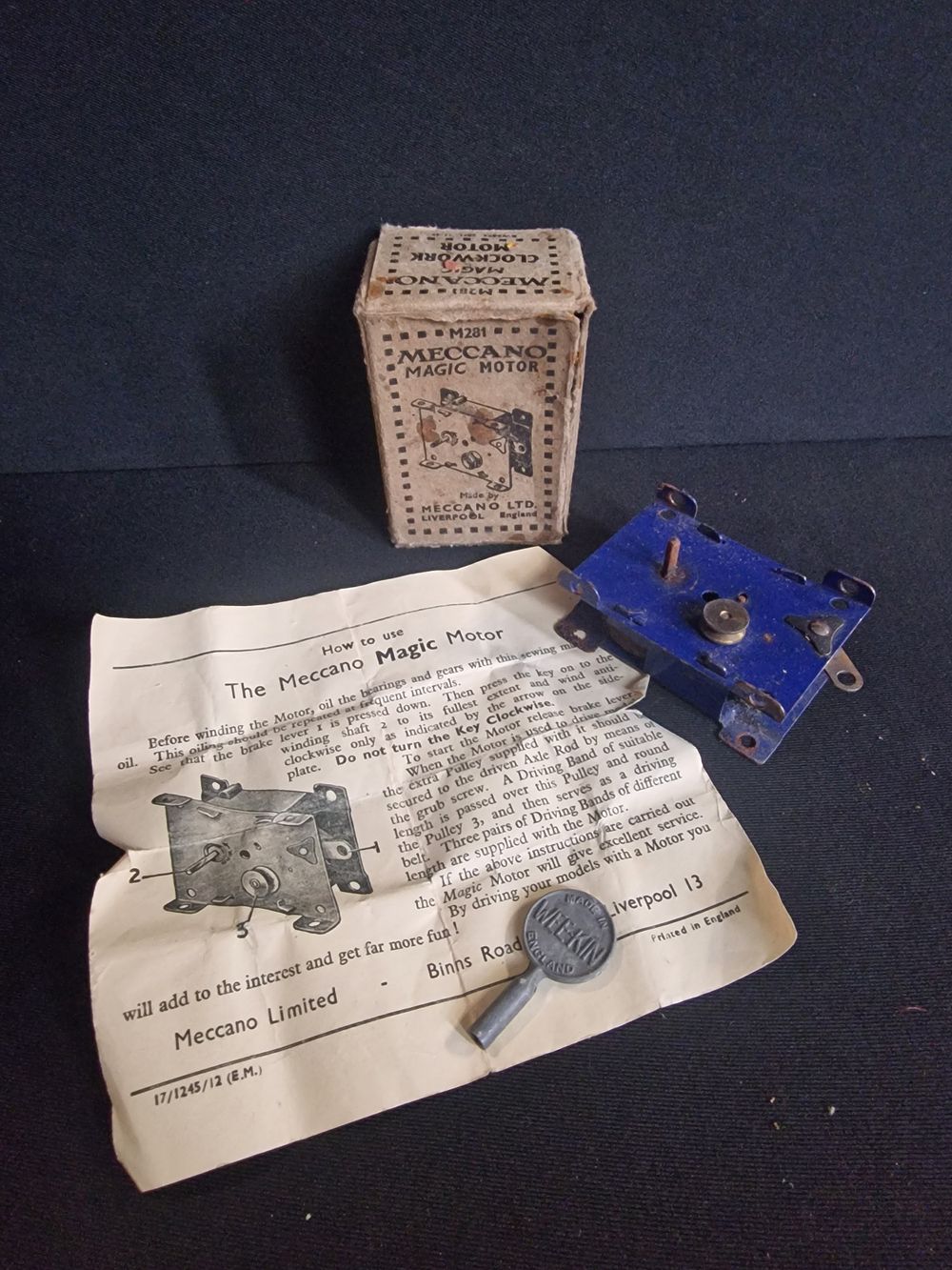Lot 377: Vintage Meccano M281 Magic Clockwork Motor. In Original...
