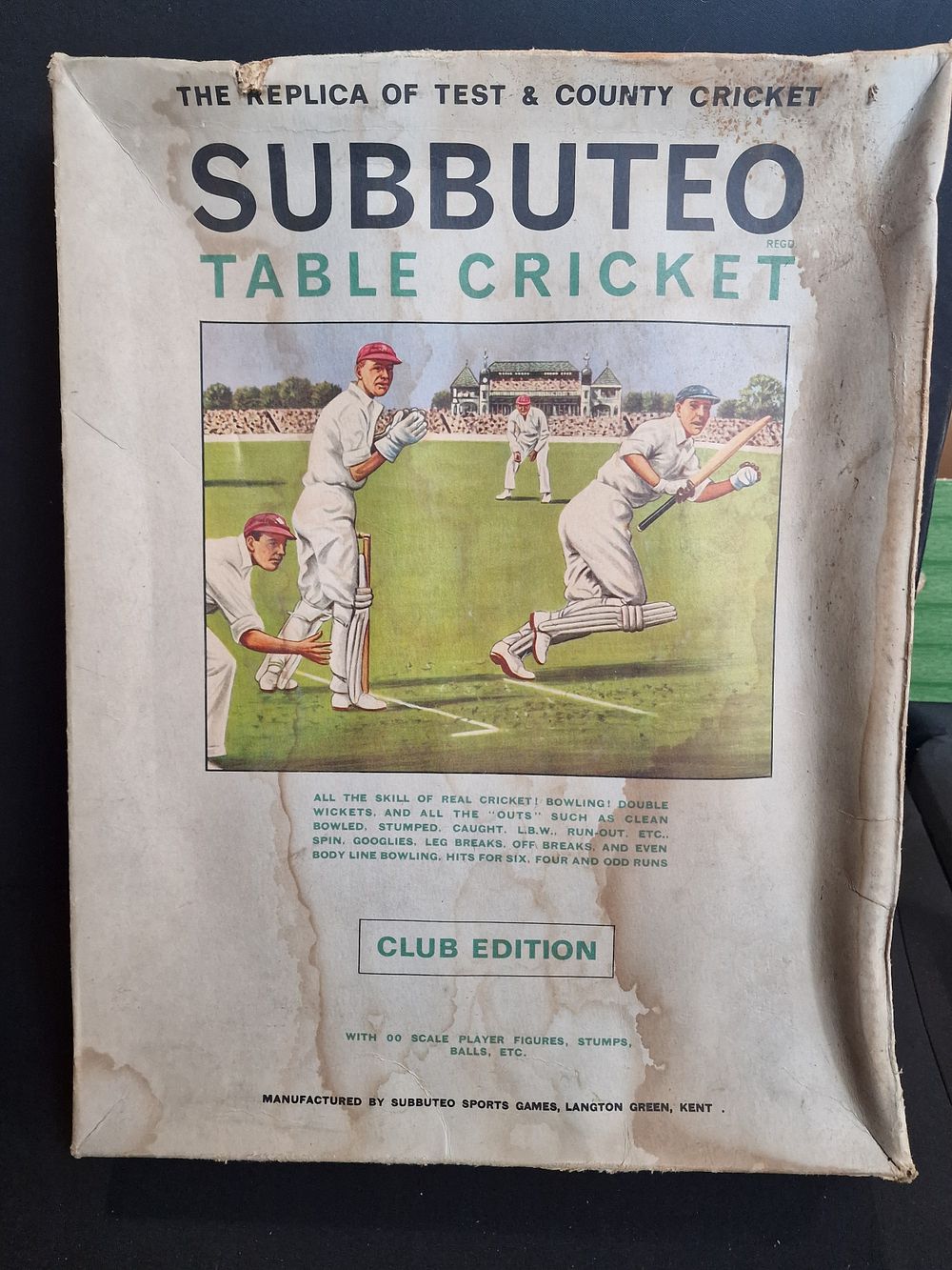 Lot 381: Vintage Subbuteo Table Cricket.