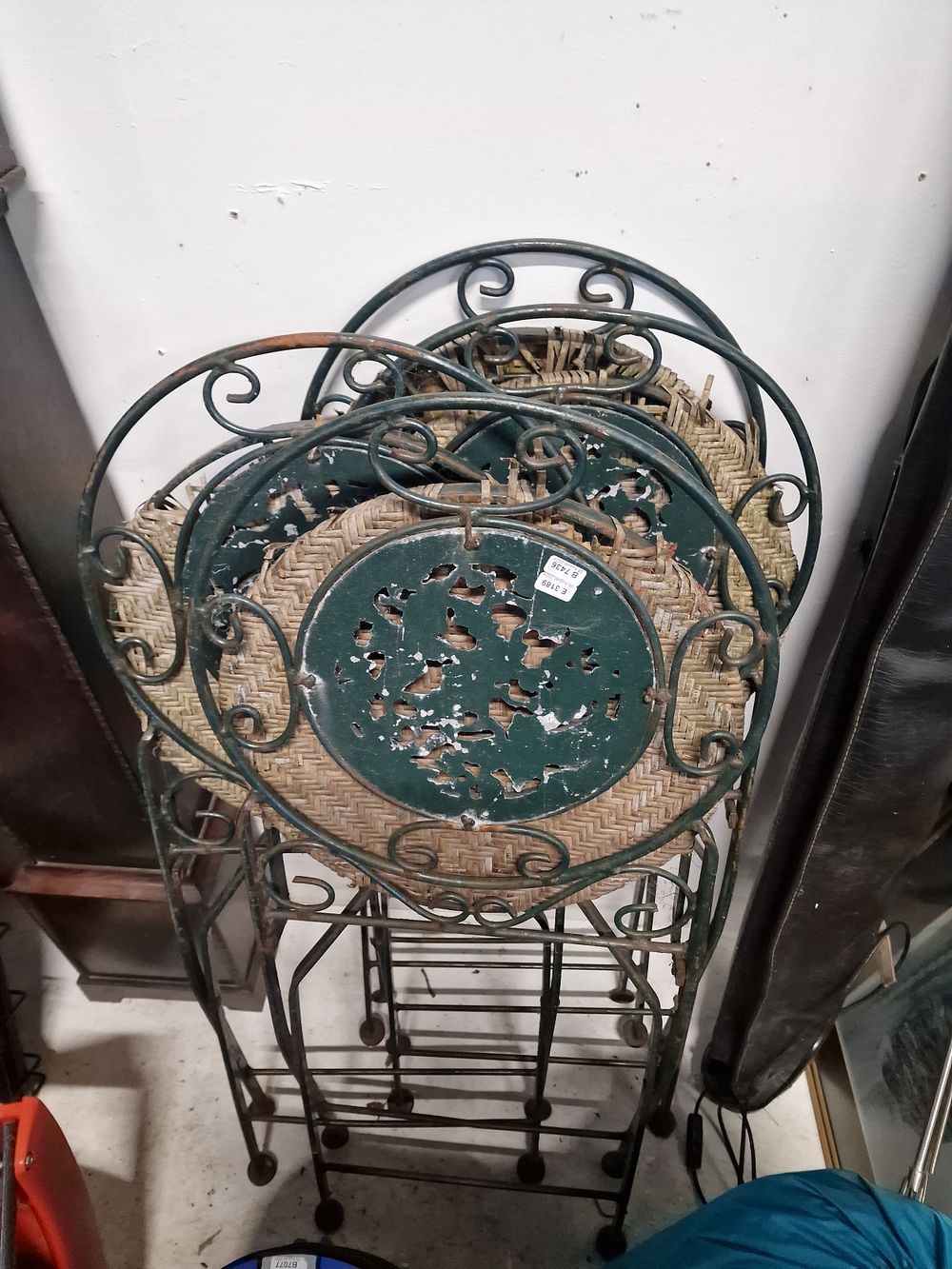 Lot 434: Four Metal Ornamental Folding Chairs