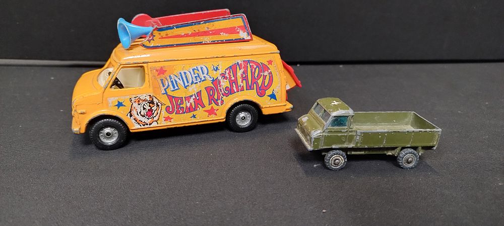 Lot 42: Vintage Corgi and Husky diecast vehicles including Pinder...