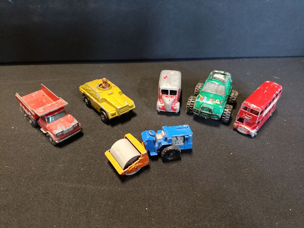 Lot 97: Selection of vintage model vehicles including Matchbox, Lesney,...