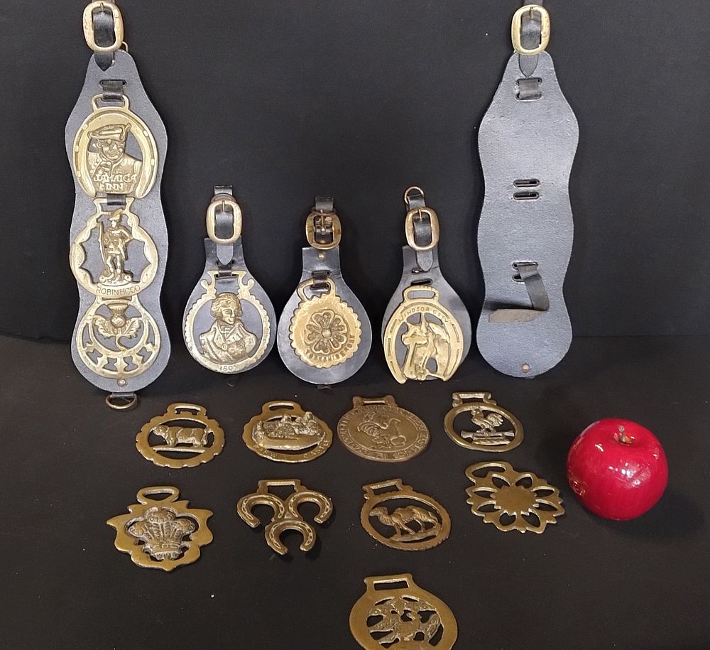Lot 108: 14 x Vintage horse brasses of various subjects...