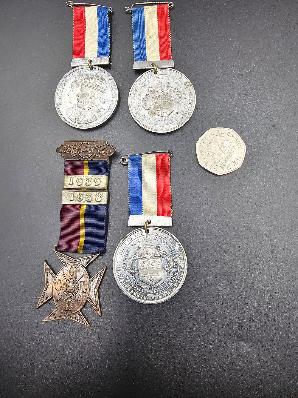 Lot 111: Three 1911 George V Coronation Commemoration Medal from...