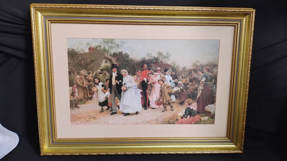 Lot 140: Print of The village Wedding, taken from Sir...