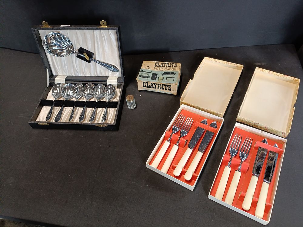 Lot 156: Selection of vintage products including two sets of...