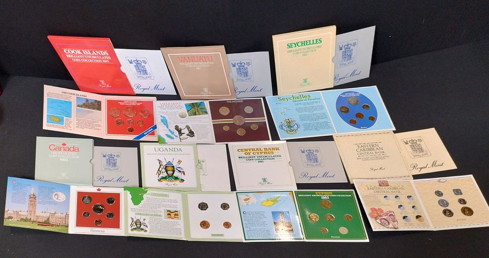 Lot 184: Collection of 7 x uncirculated coin sets from...